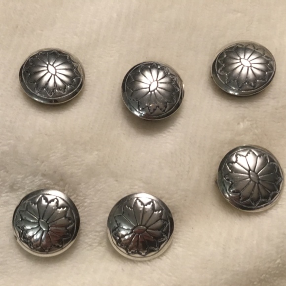 Vintage Sterling Silver Button Covers - Picture 4 of 9